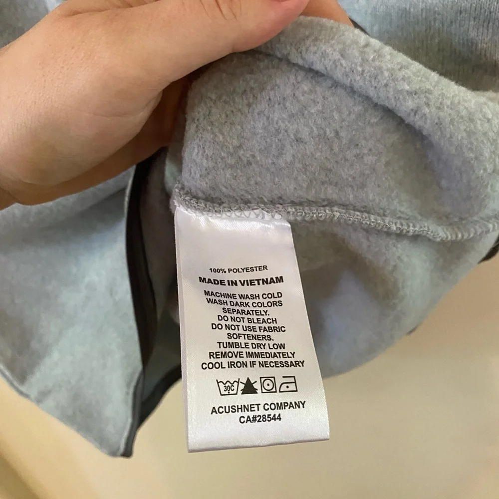 FootJoy FJ Gray Sweater Fleece Quarter-Zip Golf Vest Snap Pocket Large